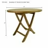Bahama 35-inch Round Bistro Folding Table-3 - Bahama 35-inch Round Bistro Folding Table-3