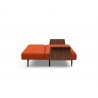Recast Sofa With Walnut Arms and Elegance Paprika - Side Folded - Recast Sofa With Walnut Arms and Elegance Paprika - Side Folded