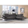 Pandora Sectional With Chaise On Left - Lifestyle -  Dark Grey