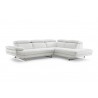 Pandora Sectional With Chaise On Left - White - Front
