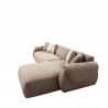 Flore Sectional in Taupe- side view 3