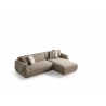 Flore Sectional in Taupe- side view 2