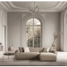 Flore Sectional in Taupe-Lifestyle 1