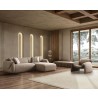 Flore Sectional in Taupe-Lifestyle 2
