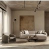 Flore Sectional in Taupe-Lifestyle 4