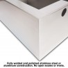 Towering 8' Stainless Steel Gardenfall with Silver Mirror - Bottom Edge