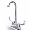 Summerset Grills 15x15" Stainless Steel Drop-in Sink And Hot/Cold Faucet - Angled View - Summerset Grills 15x15" Stainless Steel Drop-in Sink And Hot/Cold Faucet - Angled View