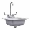 Summerset Grills 15x15" Stainless Steel Drop-in Sink And Hot/Cold Faucet - Front Angle - Summerset Grills 15x15" Stainless Steel Drop-in Sink And Hot/Cold Faucet - Front Angle