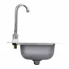 Summerset Grills 15x15" Stainless Steel Drop-in Sink And Hot/Cold Faucet - Side - Summerset Grills 15x15" Stainless Steel Drop-in Sink And Hot/Cold Faucet - Side