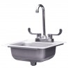 Summerset Grills 15x15" Stainless Steel Drop-in Sink And Hot/Cold Faucet - Angled