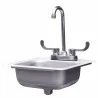 Summerset Grills 15x15" Stainless Steel Drop-in Sink And Hot/Cold Faucet - Angled - Summerset Grills 15x15" Stainless Steel Drop-in Sink And Hot/Cold Faucet - Angled