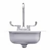 Summerset Grills 15x15" Stainless Steel Drop-in Sink And Hot/Cold Faucet - Front View - Summerset Grills 15x15" Stainless Steel Drop-in Sink And Hot/Cold Faucet - Front View