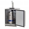 Summerset Grills 6.6c Deluxe Outdoor Rated Single Tap Kegerator - Angled Opened Drawer