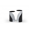 Whiteline Modern Living Willie Side Table In Black Powder-Coated Metal - Small and Large