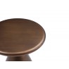 Whiteline Modern Living Ayla Side Table In Brushed Bronze Structure - Tabletop Detail