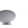 Whiteline Modern Living Ayla Side Table In Brushed Silver Structure - Top Angled Detail