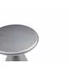 Whiteline Modern Living Ayla Side Table In Brushed Silver Structure - Top Angled Detail - Whiteline Modern Living Ayla Side Table In Brushed Silver Structure - Top Angled Detail