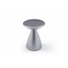Whiteline Modern Living Ayla Side Table In Brushed Silver Structure -Top Angled