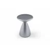 Whiteline Modern Living Ayla Side Table In Brushed Silver Structure -Top Angled - Whiteline Modern Living Ayla Side Table In Brushed Silver Structure -Top Angled