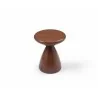 Whiteline Modern Living Ayla Side Table In Walnut Veneer Structure - Top Angled - Whiteline Modern Living Ayla Side Table In Walnut Veneer Structure - Top Angled
