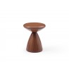 Whiteline Modern Living Ayla Side Table In Walnut Veneer Structure - Front