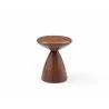 Whiteline Modern Living Ayla Side Table In Walnut Veneer Structure - Front - Whiteline Modern Living Ayla Side Table In Walnut Veneer Structure - Front