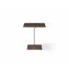 Whiteline Modern Living Karley Side Table In Bronze Brushed Metal - Front Unextended - Whiteline Modern Living Karley Side Table In Bronze Brushed Metal - Front Unextended
