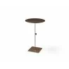 Whiteline Modern Living Marley Side Table In Bronze Brushed Metal  - Front and Extended - Whiteline Modern Living Marley Side Table In Bronze Brushed Metal  - Front and Extended