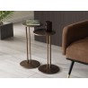 Whiteline Modern Living Nala Large Side Tables in Bronze Metal Top and Base - Lifestyle