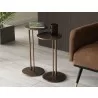 Whiteline Modern Living Nala Large Side Tables in Bronze Metal Top and Base - Lifestyle - Whiteline Modern Living Nala Large Side Tables in Bronze Metal Top and Base - Lifestyle