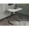 Whiteline Modern Living Katy Side Table With 12mm Grey Ceramic Top In Bronze Brushed Metal Base - Lifestyle - Whiteline Modern Living Katy Side Table With 12mm Grey Ceramic Top In Bronze Brushed Metal Base - Lifestyle