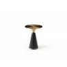 Whiteline Modern Living Zora Side Table In Brushed Stainless-Top - Front - Whiteline Modern Living Zora Side Table In Brushed Stainless-Top - Front