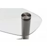 Whiteline Modern Living Lexi Side Table In Top and Base in Oak Smoked Veneer - Tabletop Close-up - Whiteline Modern Living Lexi Side Table In Top and Base in Oak Smoked Veneer - Tabletop Close-up