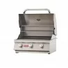 Bull BBQ 24" Steer Drop In Grill LP/NG - 3 Burner - Angled Opened View - Bull BBQ 24" Steer Drop In Grill LP/NG - 3 Burner - Angled Opened View