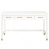 Essentials For Living Stella Desk in Matte White - Front Angle