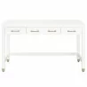 Essentials For Living Stella Desk in Matte White - Front Angle - Essentials For Living Stella Desk in Matte White - Front Angle