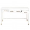 Essentials For Living Stella Desk in Matte White - Front with Opened Drawers