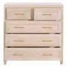 Essentials For Living Stella 5-Drawer High Chest in  Light Honey Oak - Front Opened Angle