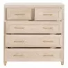 Essentials For Living Stella 5-Drawer High Chest in  Light Honey Oak - Front Opened Angle - Essentials For Living Stella 5-Drawer High Chest in  Light Honey Oak - Front Opened Angle