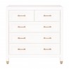 Essentials For Living Stella 5-Drawer High Chest in  Matte White - Front Angle