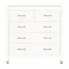 Essentials For Living Stella 5-Drawer High Chest in  Matte White - Front Angle - Essentials For Living Stella 5-Drawer High Chest in  Matte White - Front Angle