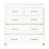 Essentials For Living Stella 5-Drawer High Chest in  Matte White - Front Opened Angle - Essentials For Living Stella 5-Drawer High Chest in  Matte White - Front Opened Angle