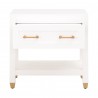 Essentials For Living Stella 1-Drawer Nightstand - Front with Opened Drawer