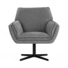Sunpan Florelle Swivel Lounge Chair - Belfast Koala Grey - Front Angle