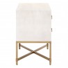 Strand Shagreen 2-Drawer Nightstand in White Shagreen - Side Angle