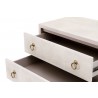 Strand Shagreen 2-Drawer Nightstand in White Shagreen - Drawer Opened
