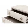 Strand Shagreen 2-Drawer Nightstand in White Shagreen - Drawer Opened - Strand Shagreen 2-Drawer Nightstand in White Shagreen - Drawer Opened