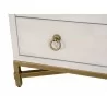 Strand Shagreen 3-Drawer Nightstand in White Shagreen - Drawer Close-up - Strand Shagreen 3-Drawer Nightstand in White Shagreen - Drawer Close-up