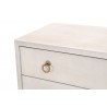 Strand Shagreen 3-Drawer Nightstand in White Shagreen - Edge Close-up