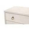 Strand Shagreen 3-Drawer Nightstand in White Shagreen - Edge Close-up - Strand Shagreen 3-Drawer Nightstand in White Shagreen - Edge Close-up